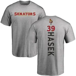 Men's Dominik Hasek Ottawa Senators Backer T-Shirt - Ash