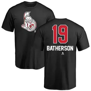 Men's Drake Batherson Ottawa Senators Name and Number Banner Wave T-Shirt - Black