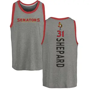 Men's Hunter Shepard Ottawa Senators Backer Tri-Blend Tank Top - Ash