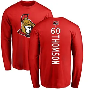 Men's Lassi Thomson Ottawa Senators Backer Long Sleeve T-Shirt - Red