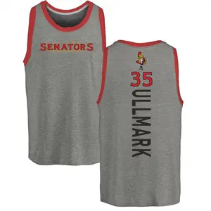 Men's Linus Ullmark Ottawa Senators Backer Tri-Blend Tank Top - Ash