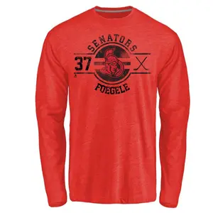 Men's Warren Foegele Ottawa Senators Insignia Tri-Blend Long Sleeve T-Shirt - Red