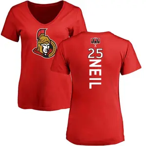 Women's Chris Neil Ottawa Senators Backer T-Shirt - Red