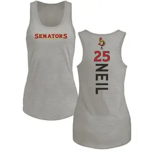 Women's Chris Neil Ottawa Senators Backer Tri-Blend Tank Top - Ash