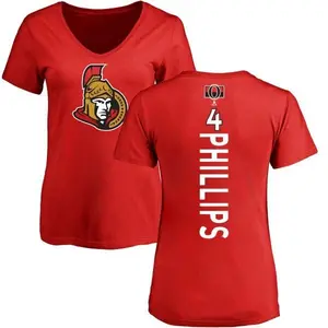 Women's Chris Phillips Ottawa Senators Backer T-Shirt - Red