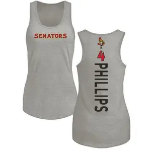 Women's Chris Phillips Ottawa Senators Backer Tri-Blend Tank Top - Ash
