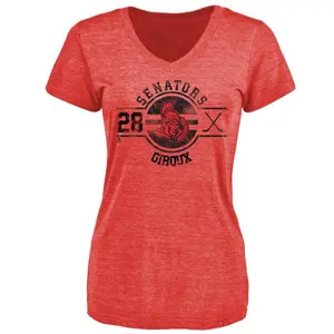 Women's Claude Giroux Ottawa Senators Insignia Tri-Blend T-Shirt - Red