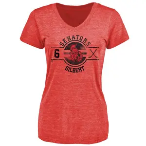 Women's Dennis Gilbert Ottawa Senators Insignia Tri-Blend T-Shirt - Red