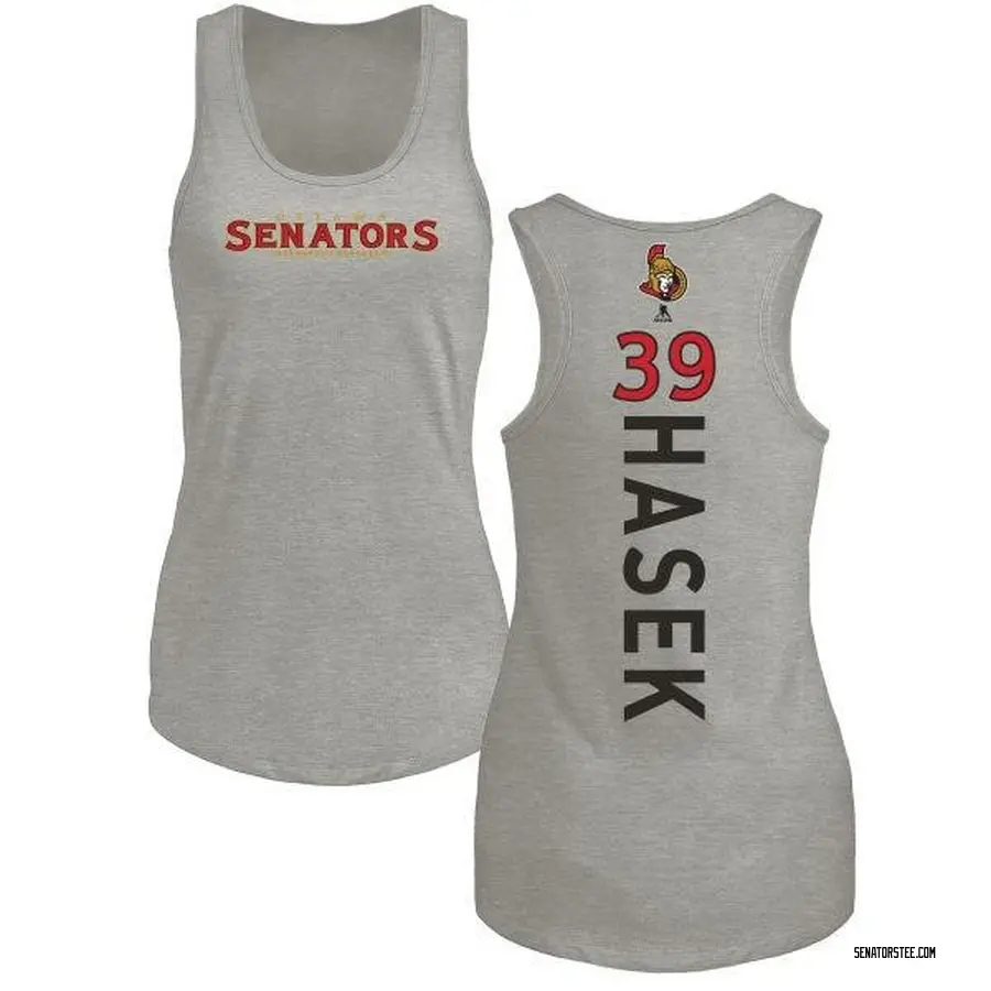 Women's Dominik Hasek Ottawa Senators Backer Tri-Blend Tank Top - Ash
