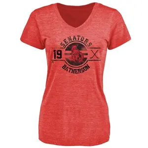 Women's Drake Batherson Ottawa Senators Insignia Tri-Blend T-Shirt - Red