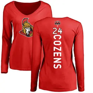 Women's Dylan Cozens Ottawa Senators Backer Long Sleeve T-Shirt - Red