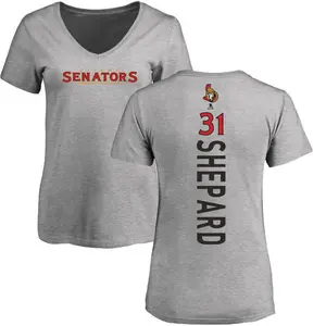 Women's Hunter Shepard Ottawa Senators Backer T-Shirt - Ash