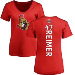 Women's James Reimer Ottawa Senators Backer T-Shirt - Red