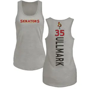 Women's Linus Ullmark Ottawa Senators Backer Tri-Blend Tank Top - Ash