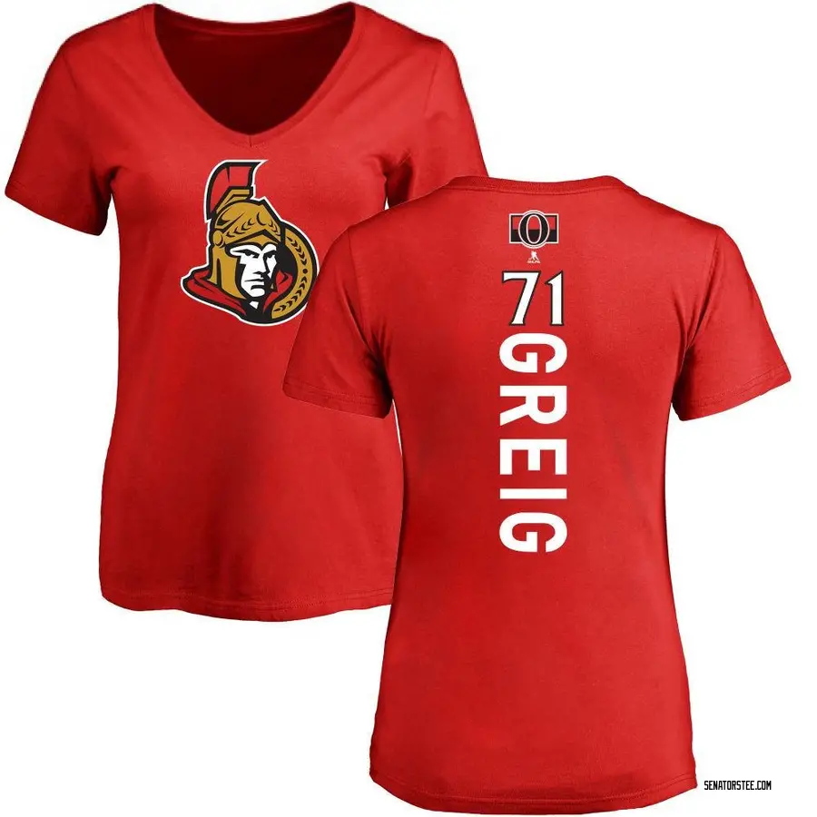 Women's Ridly Greig Ottawa Senators Backer T-Shirt - Red
