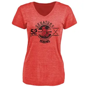 Women's Tristen Robins Ottawa Senators Insignia Tri-Blend T-Shirt - Red