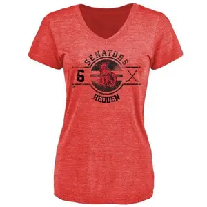 Women's Wade Redden Ottawa Senators Insignia Tri-Blend T-Shirt - Red