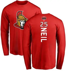Youth Chris Neil Ottawa Senators Backer Long Sleeve T-Shirt - Red
