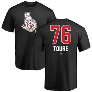 Youth Djibril Toure Ottawa Senators Name and Number Banner Wave T-Shirt - Black