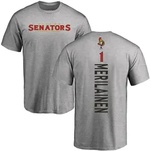 Youth Leevi Merilainen Ottawa Senators Backer T-Shirt - Ash